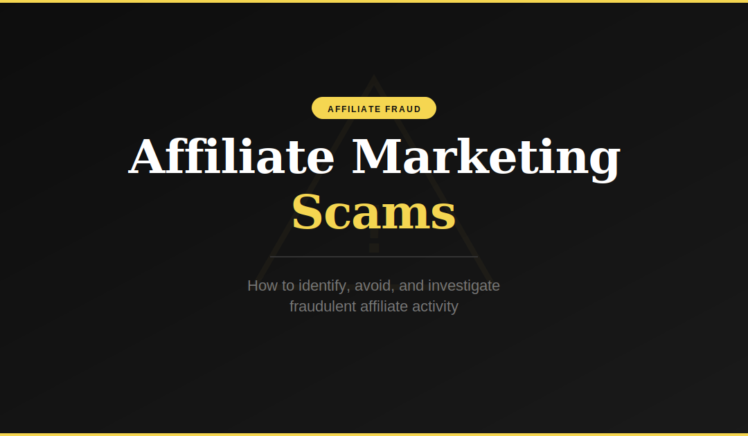 Affiliate Marketing Scams and How to Avoid Them